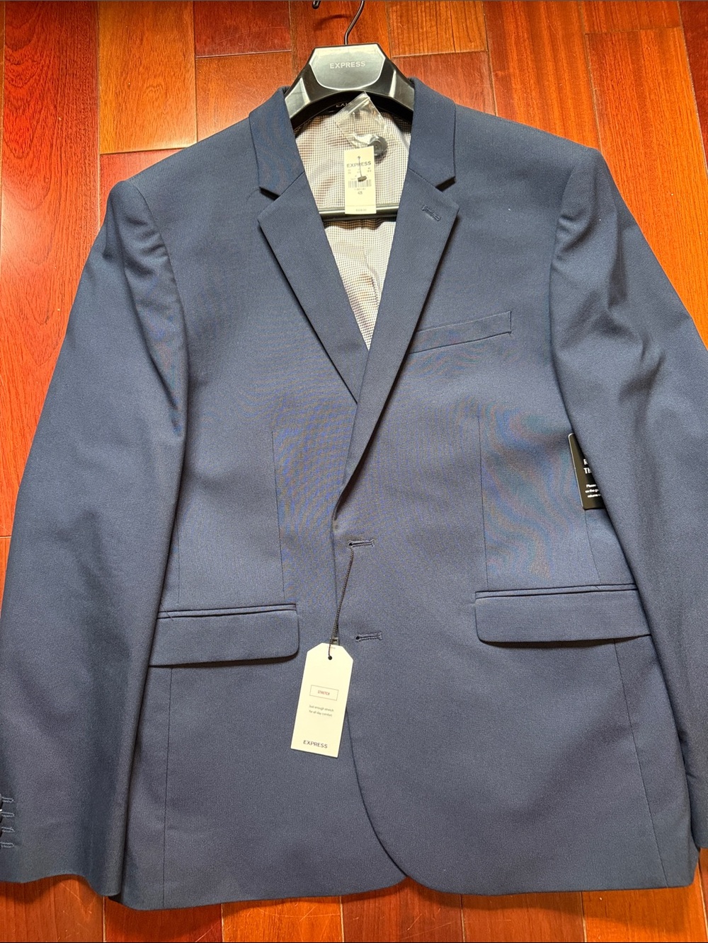 Express Men's Classic Navy Blazer - Two-Button Sport Coat